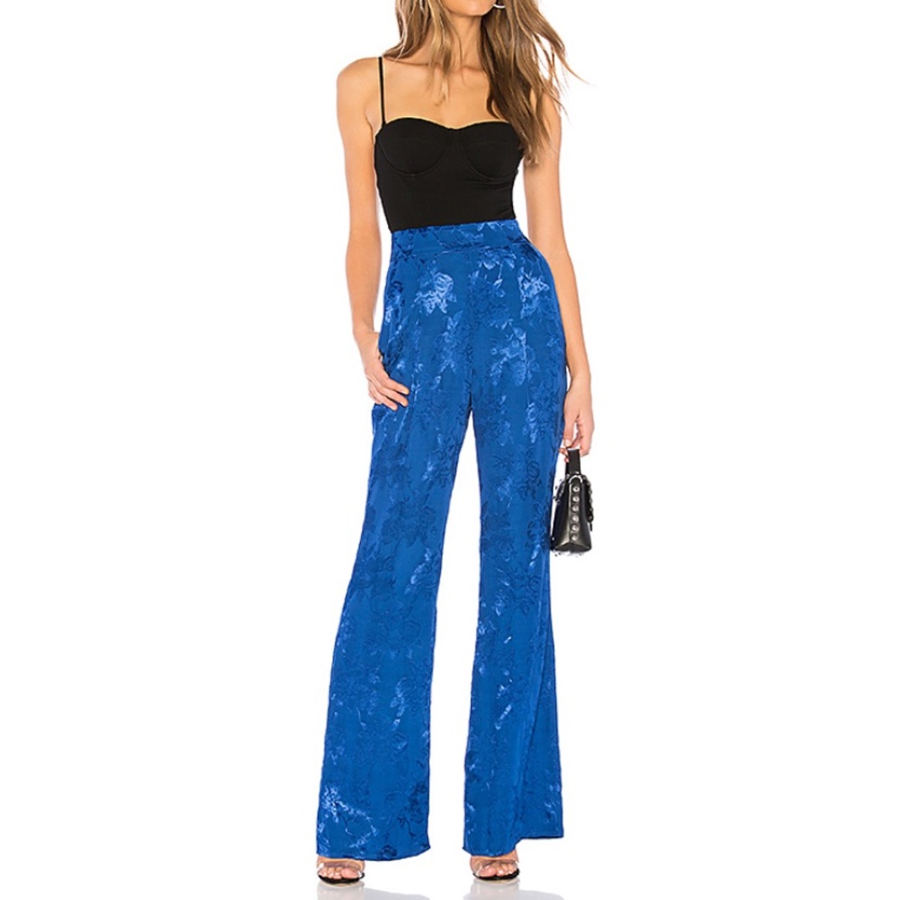 MAJORELLE Blue Wide Leg Jumpsuit Pants